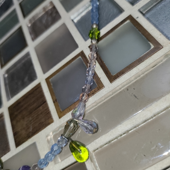 Vintage Silver & AB beads necklace - Picture 6 of 8